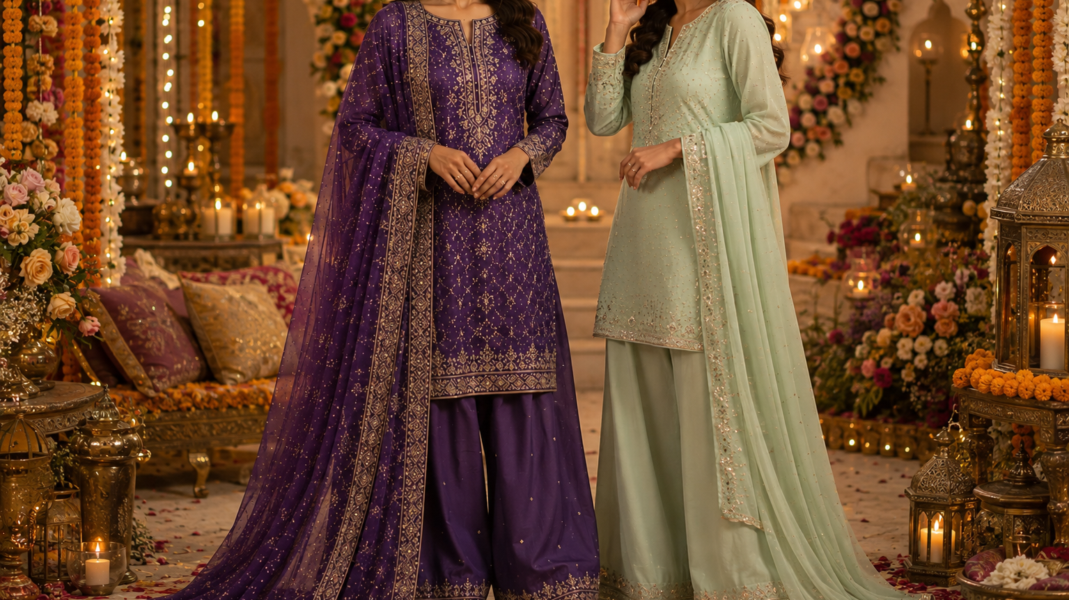 Farshi Shalwar vs Sharara: The Difference
