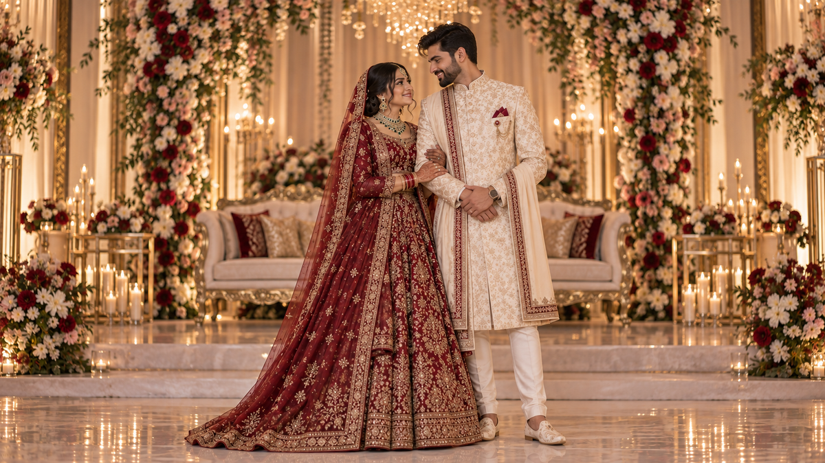 Coordinating Indian Groom Outfit Without Matching