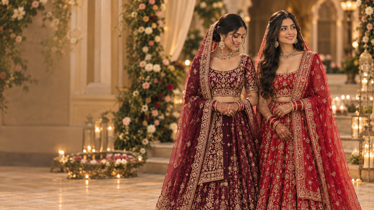 Brides red vs. maroon